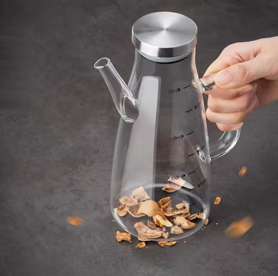 750ml Transparent Oil Jug, Glass Oil Dispenser, Transparent Oil Jug With Stainless Steel, Oil Glass Bottle, Anti-Leak Transparent Oil Bottle 750ml Transparent Oil Jug, Glass Oil Dispenser, Transparent Oil Jug With Stainless Steel, Oil Glass Bottle, Anti-Leak Transparent Oil Bottle
